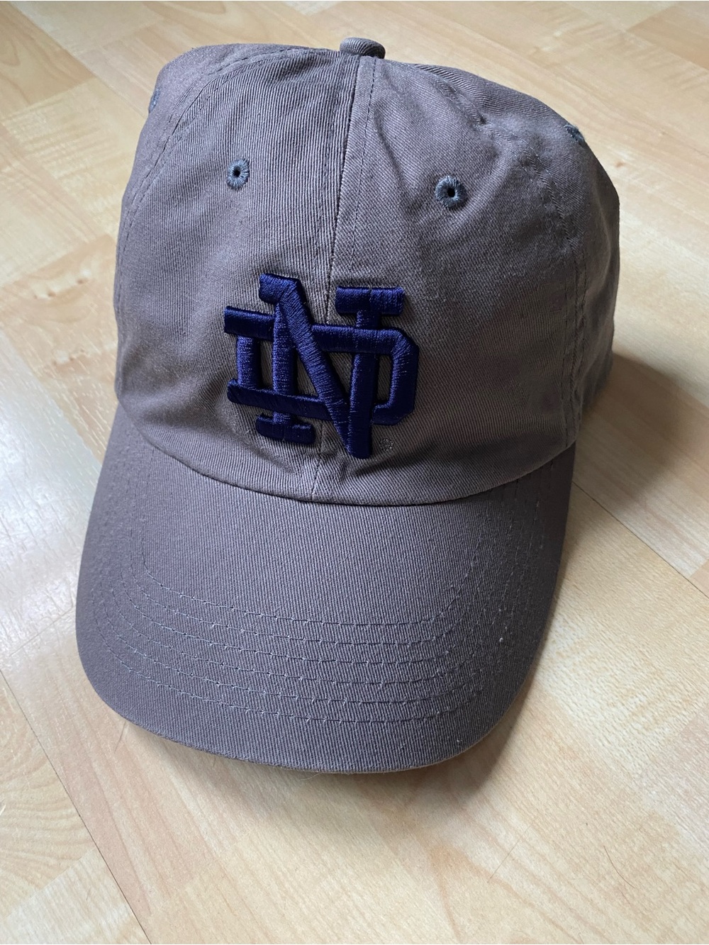 Notre Dame Fighting Irish Hat Cap Strap Back Gray NCAA Hat